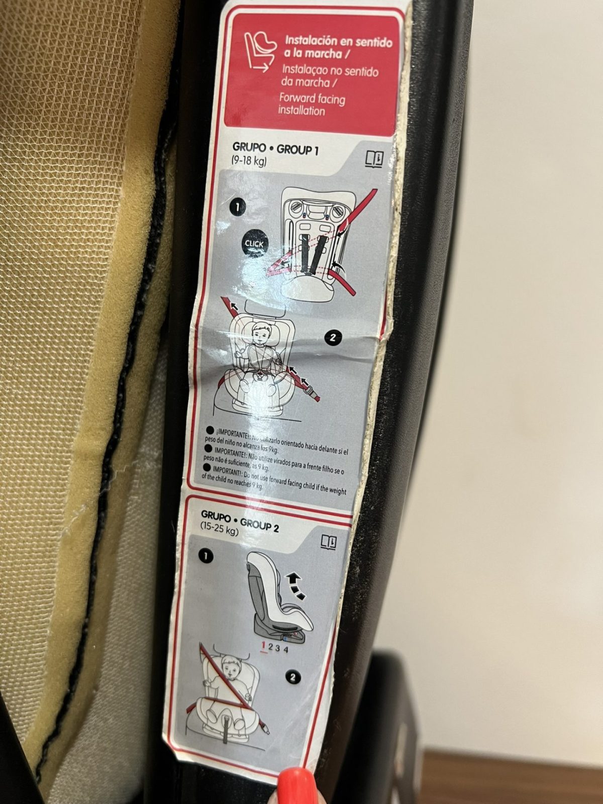 Bílstóll nr. 3 - EKKI ISOFIX, fyrir 0-25 kg - Image 3